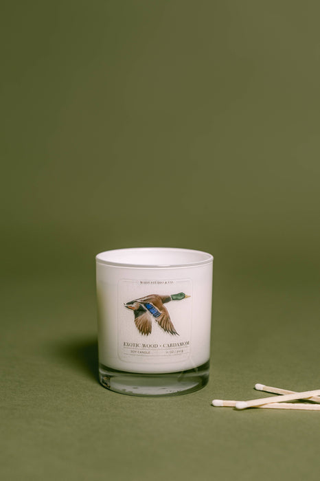 Mallard Exotic Wood & Cardamom Soy Candle – 11 oz