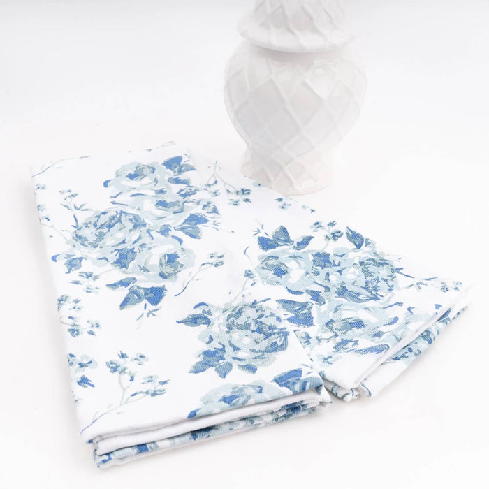 Kitchen Towel Set, Blue Rose
