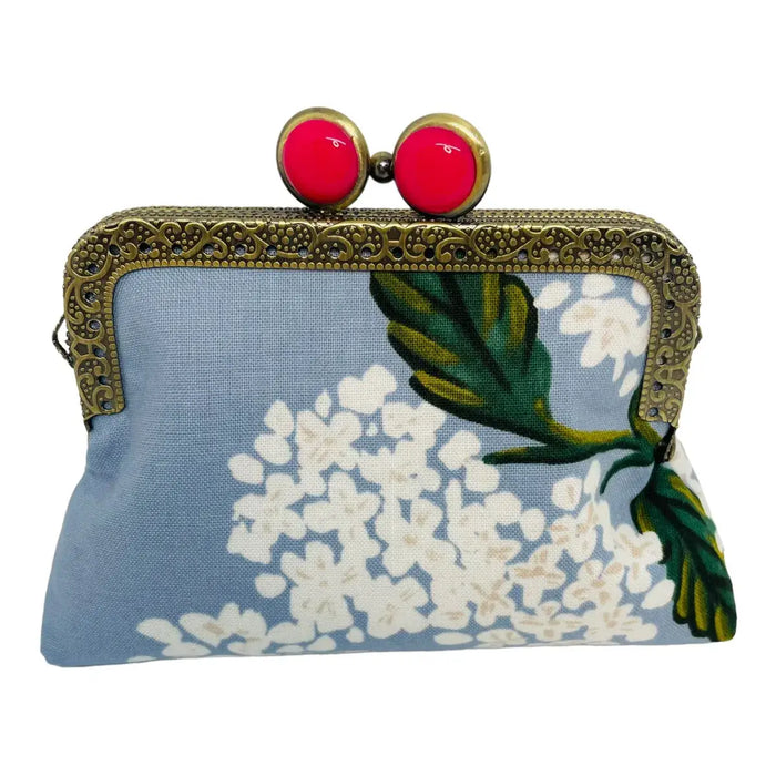 Credit Card Clutch - Hydrangea Blue