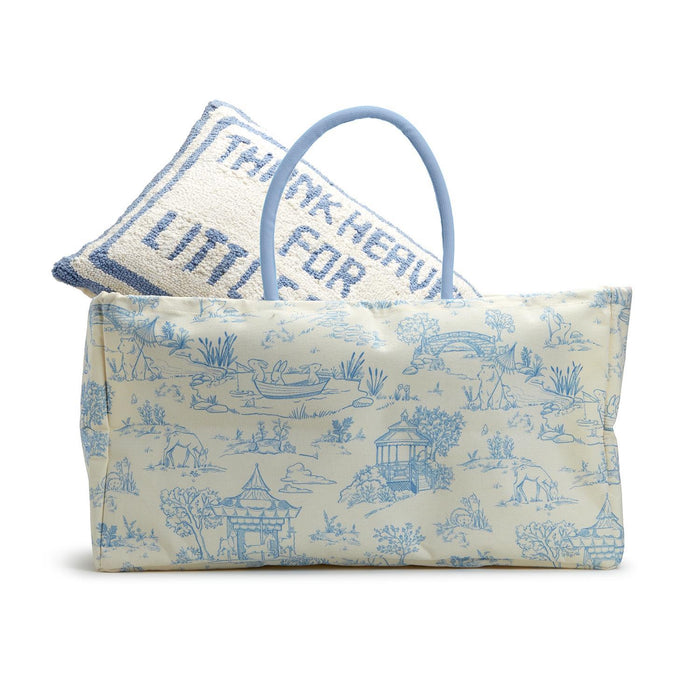 Toile Hamper, Blue or Pink