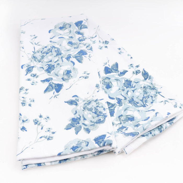 Kitchen Towel Set, Blue Rose