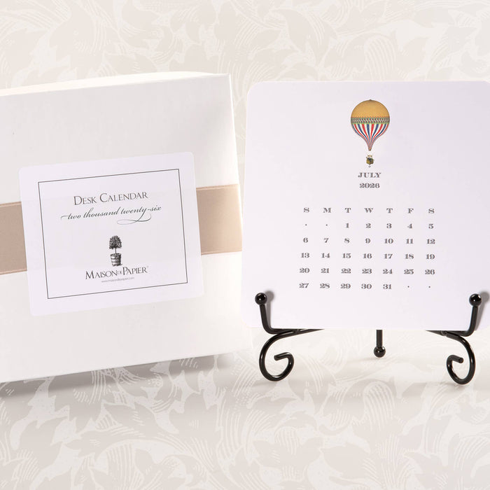 2026 Desk Calendar with Easel
