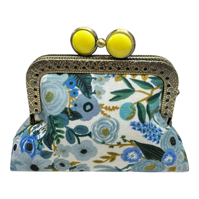 Mini Clutch Coin Purse - Blue Skies: Lemon
