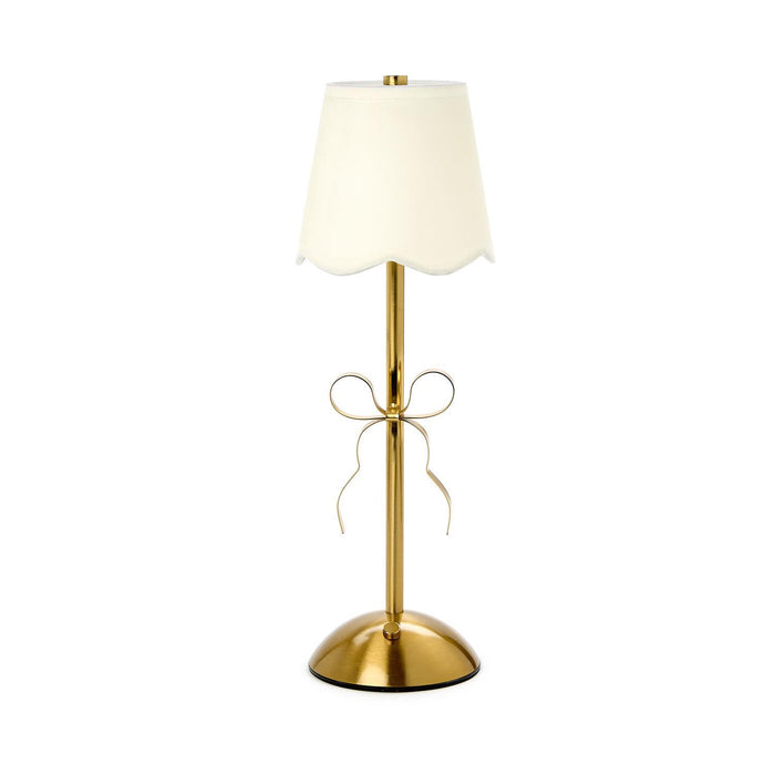 LED Portable Cordless Gold Bow Table Lamp in Gift Box