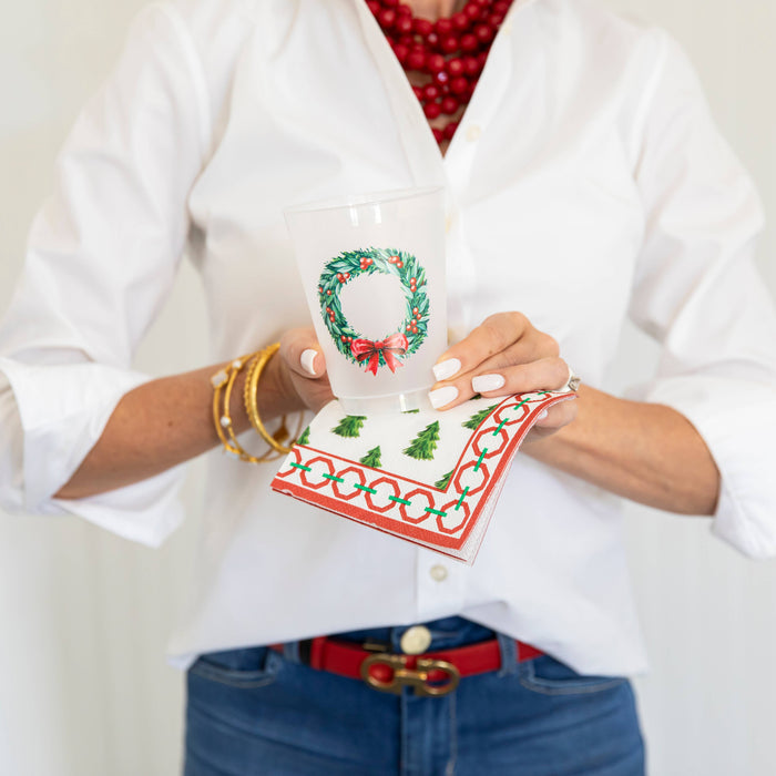 Shatterproof Cups, Berry Christmas Wreath