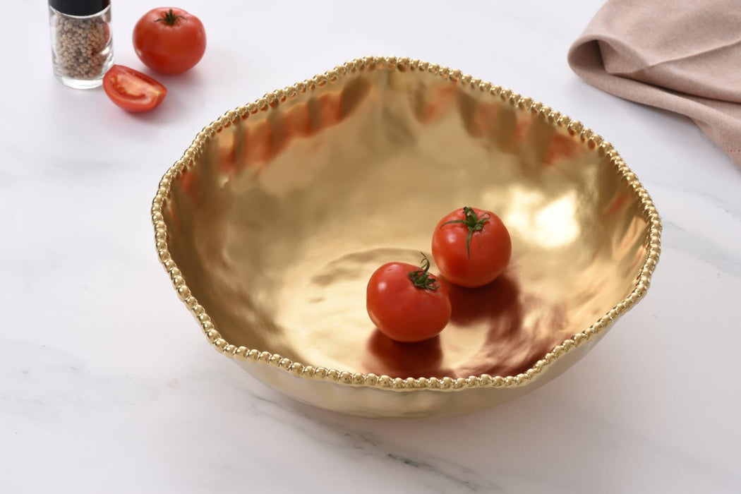 Pampa Bay Oversized Serving Bowl, Gold