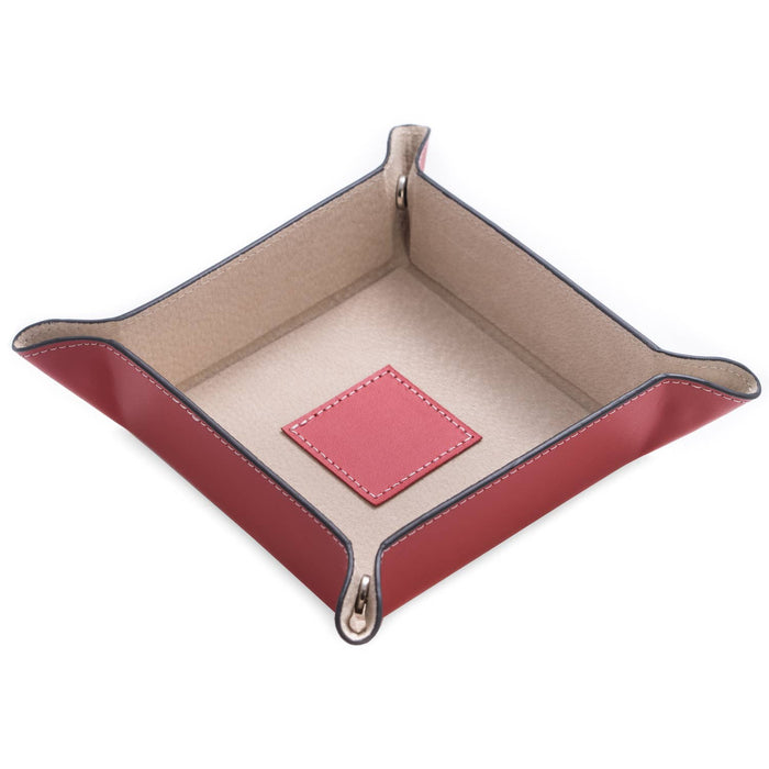 Red Leather Snap Valet