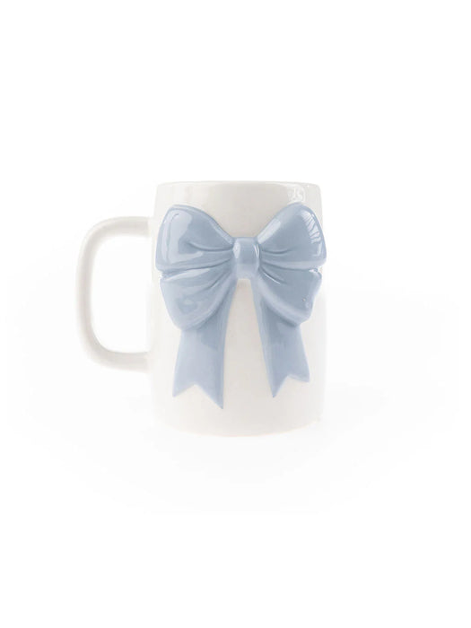 Ceramic Bow Coffee Mug, Blue