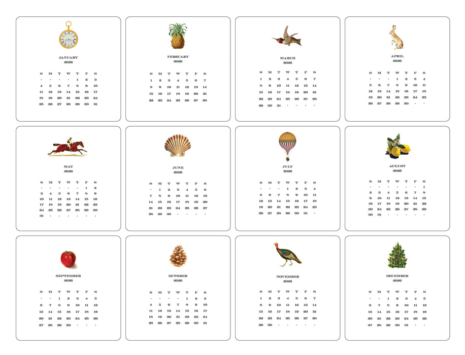 2026 Desk Calendar with Easel