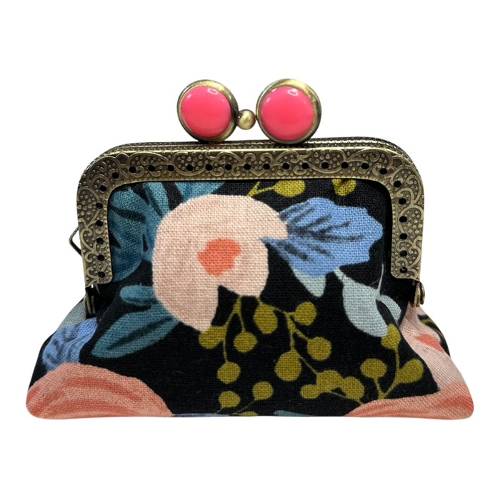 Mini Clutch Coin Purse - Peachy Pink Rosa