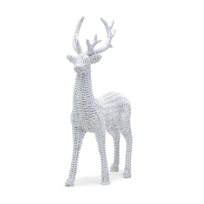 Basket Weave Winter Deer Decor