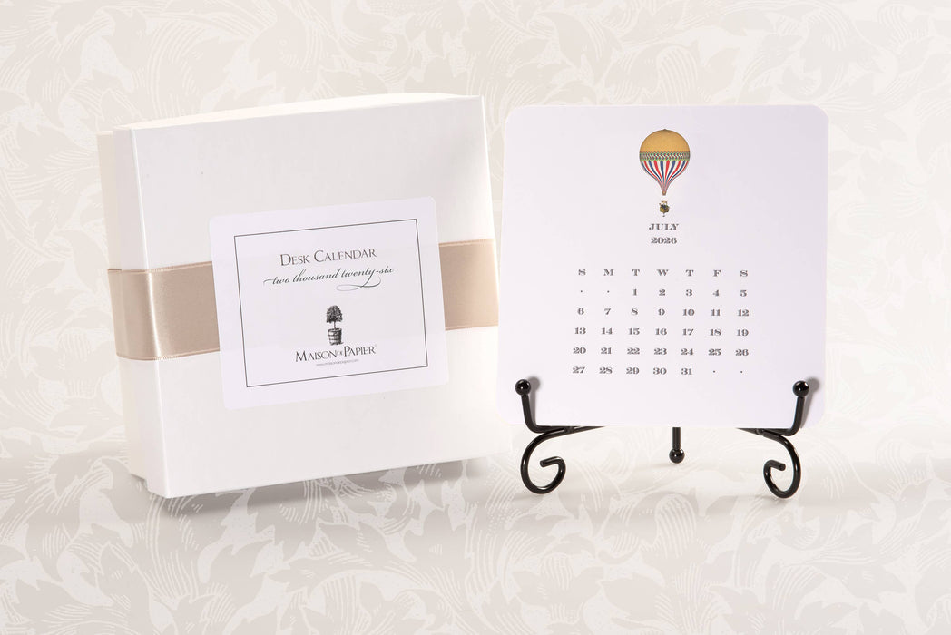 2026 Desk Calendar with Easel