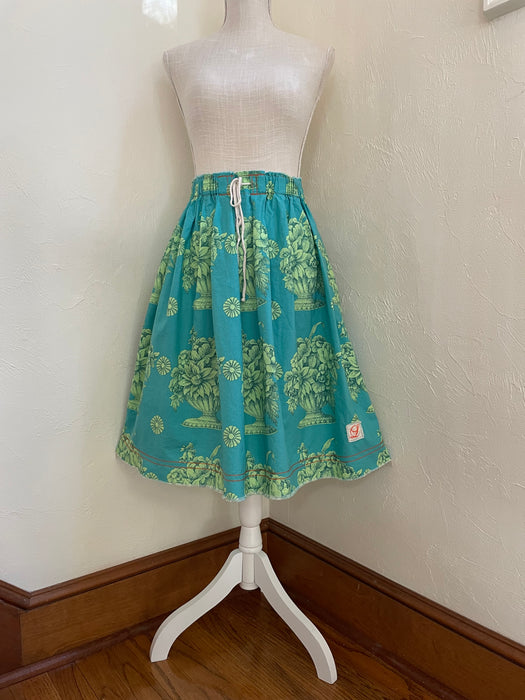 French Market Skirt, Short, Aqua Fete