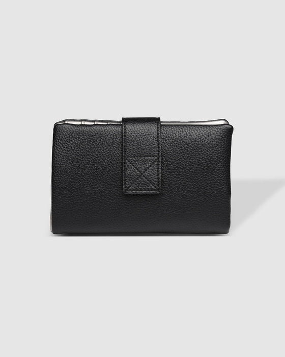 Bailey Wallet, Black Metallic