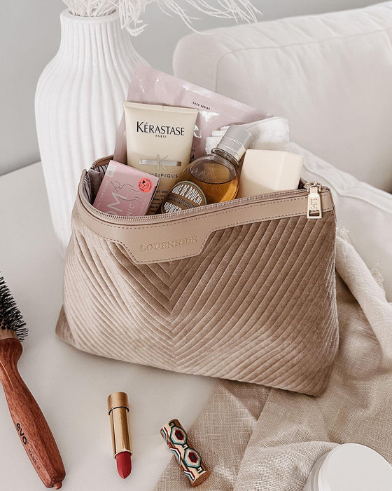 Bessie Makeup Bag, Velvet Malt