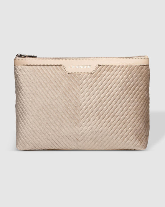 Bessie Makeup Bag, Velvet Malt