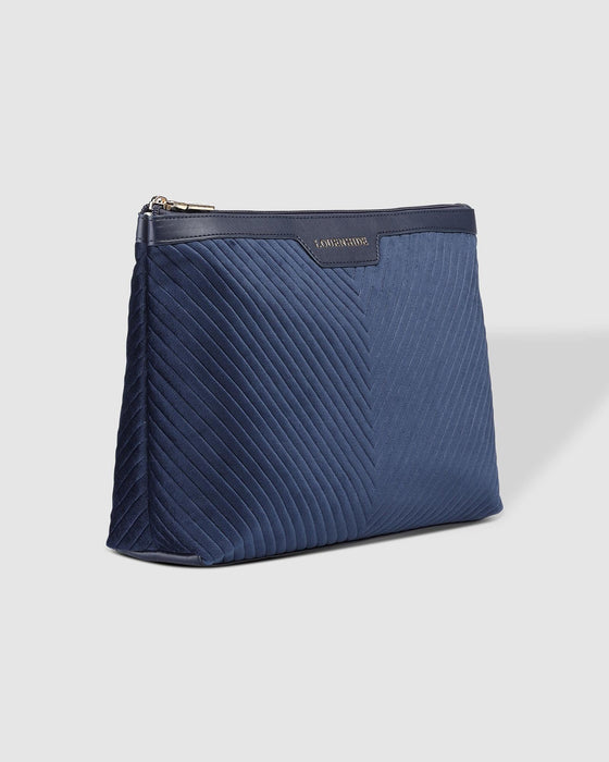 Bessie Makeup Bag, Velvet Navy