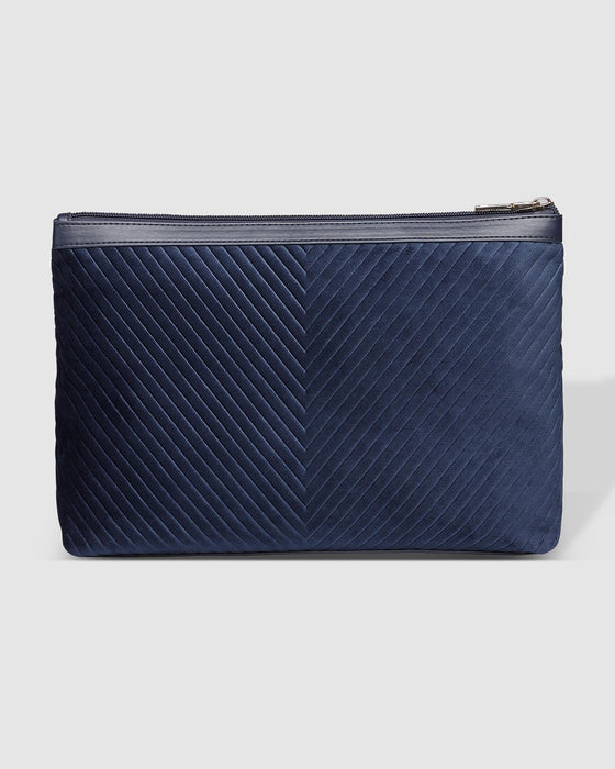 Bessie Makeup Bag, Velvet Navy