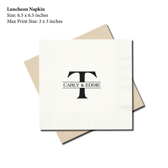 Luncheon Napkin, Bold Initial
