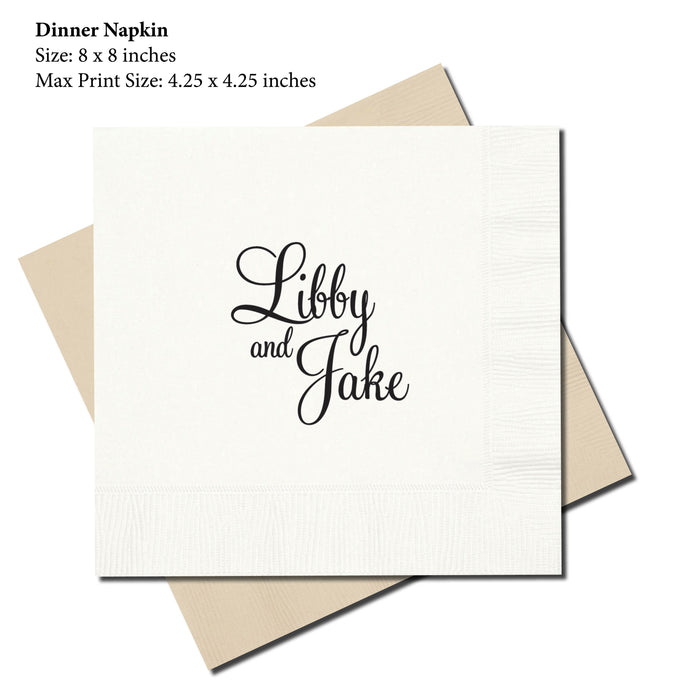 Dinner Napkin, Casual Script