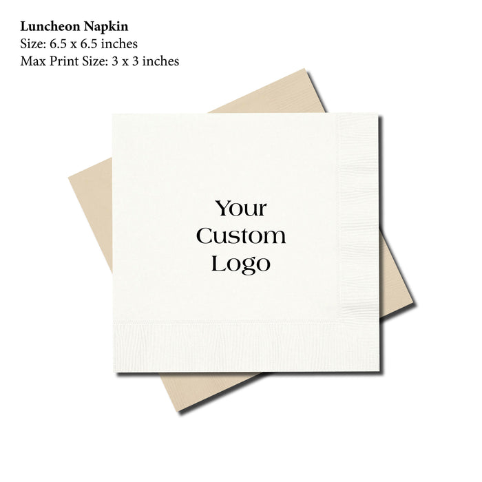Luncheon Napkin, Custom Logo