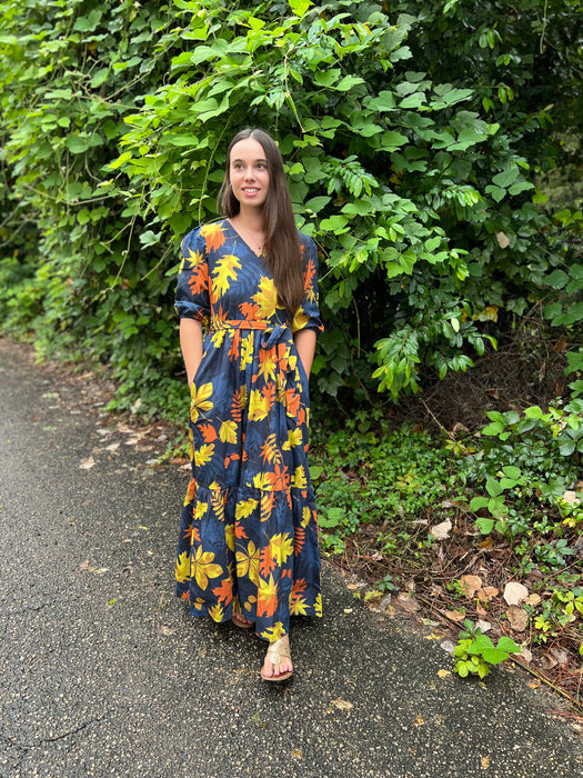 Molly Dress, Maple Leaves