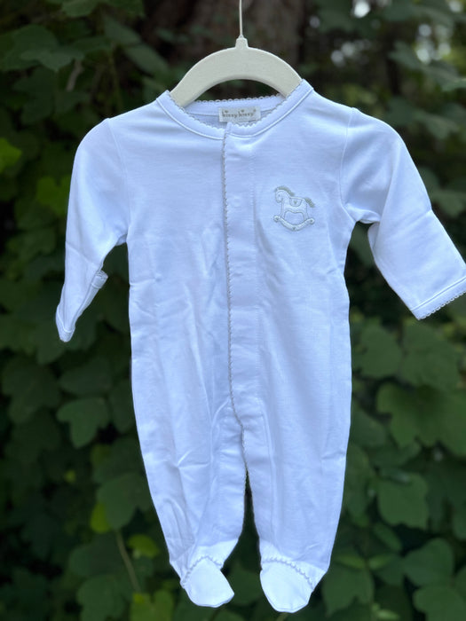 Rocking Horse Footie, White