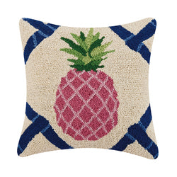 Bamboo Pineapple Hooked Pillow