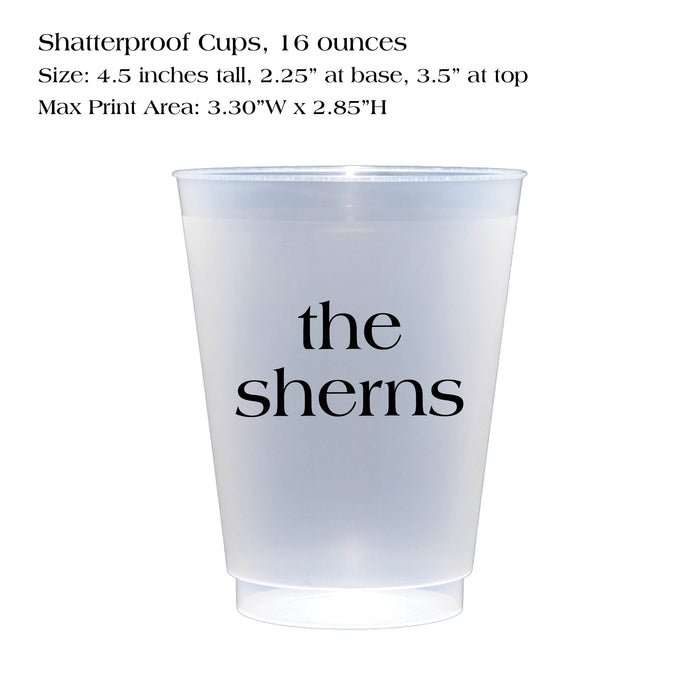 Shatterproof Cup, Lowercase Name