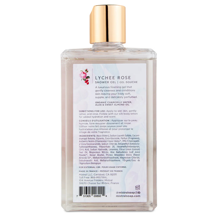 Mistral Luxe Shower Gel, Lychee Rose
