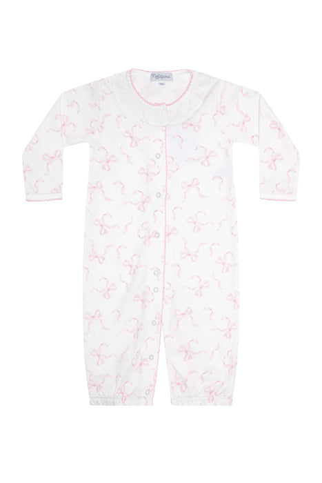 Zipper Footie, Pink Charming Bows