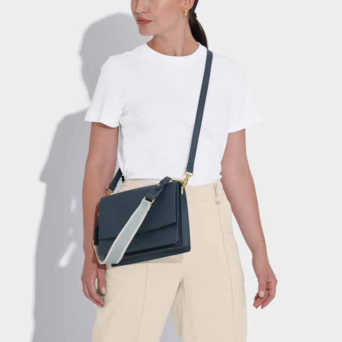 Orla Crossbody Canvas Strap, Light Navy