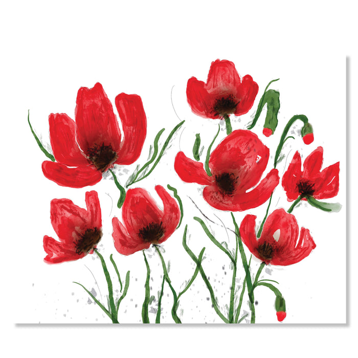 Boxed Folded Notes, Poppy Fields