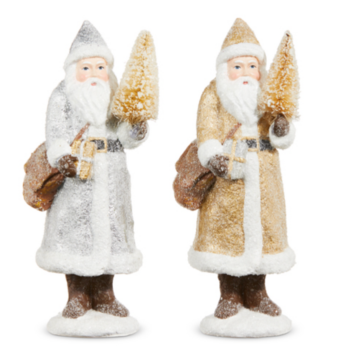 Glitter Santa with Tree