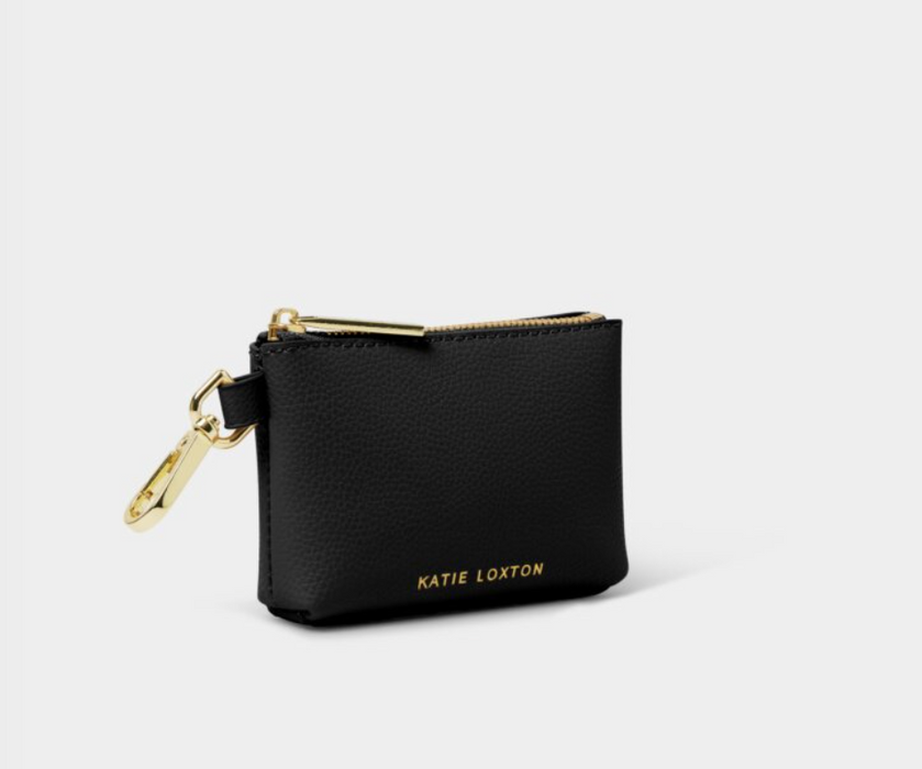 Evie Clip On Coin Purse, Black
