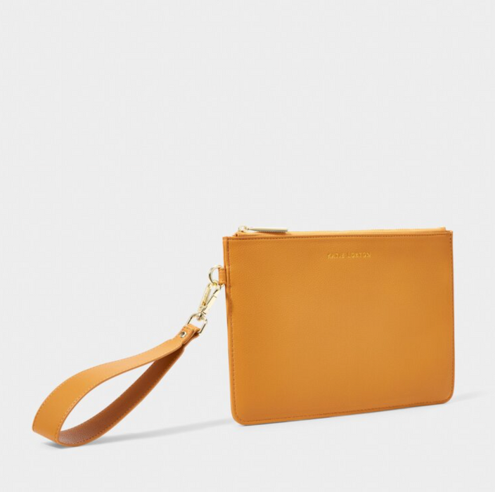 Zana Wristlet Pouch, Dark Amber