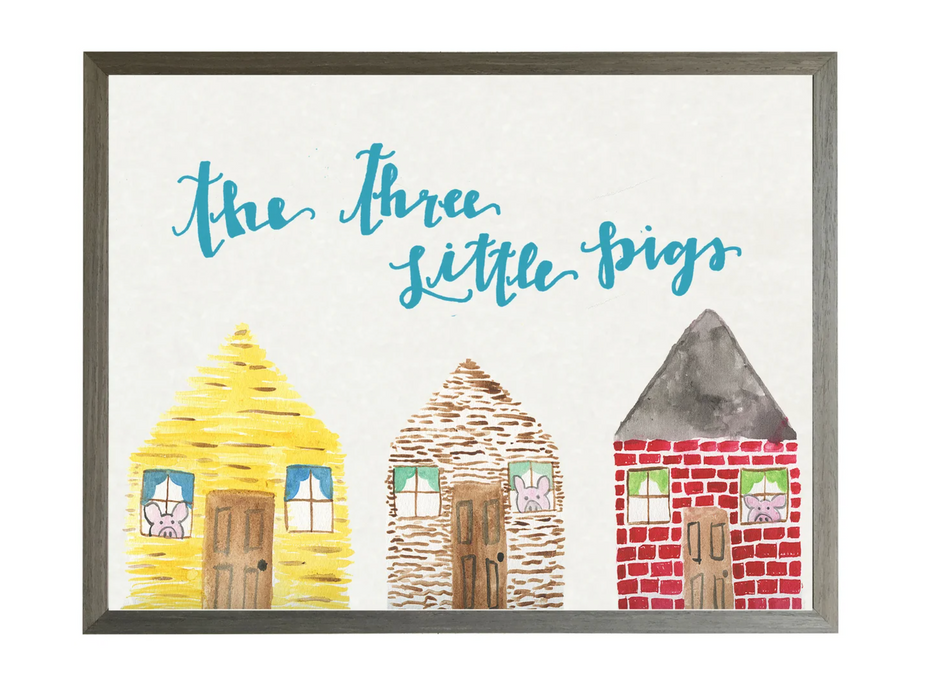 Art Print, Three Little Pigs