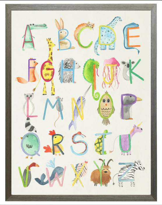 Art Print, Watercolor ABC's