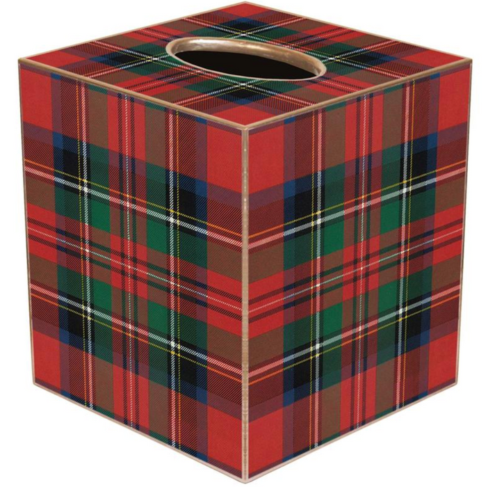 Plaid Tissue Box Cover