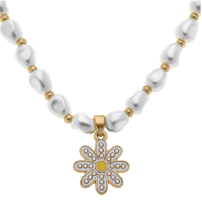 Madeline Daisy Pearl Children's Necklace