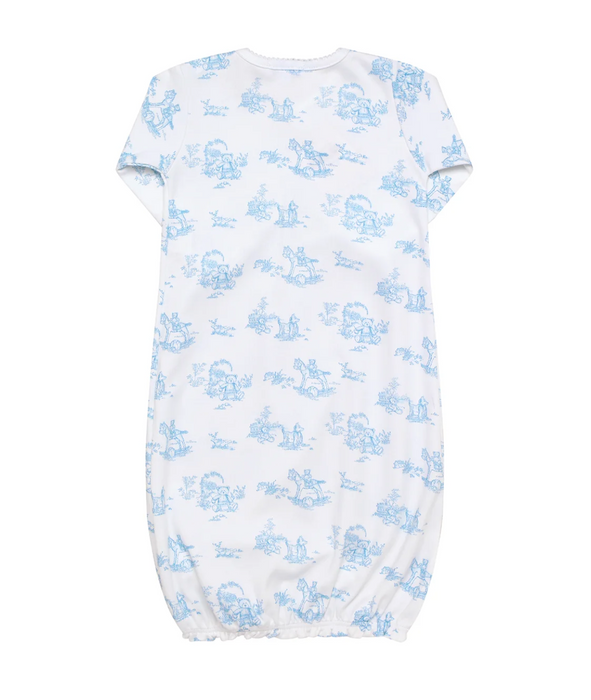 Baby Gown, Blue Toile