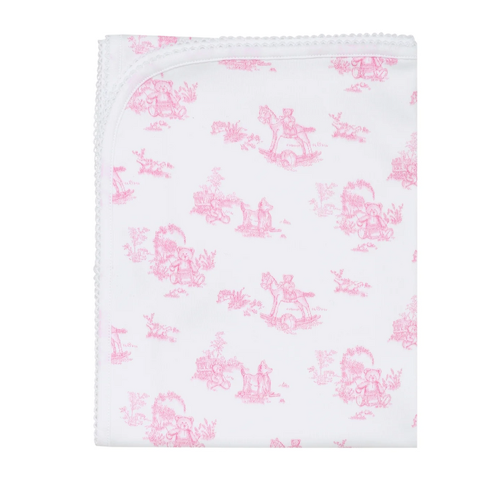 Baby Blanket, Pink Toile