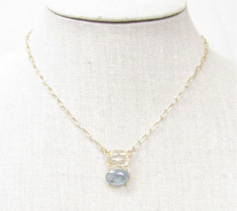 Necklace, Dulla Blue Clear