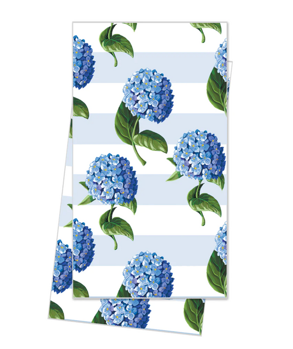 Dish Towel, Hydrangeas Stripe