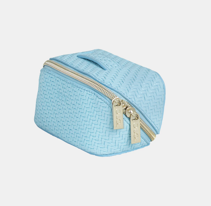Herringbone Beauty Bag, Bluebell