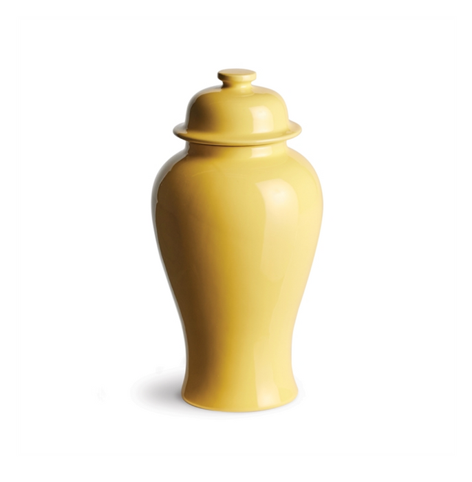 Koa Lidded Large Ginger Jar, Yellow