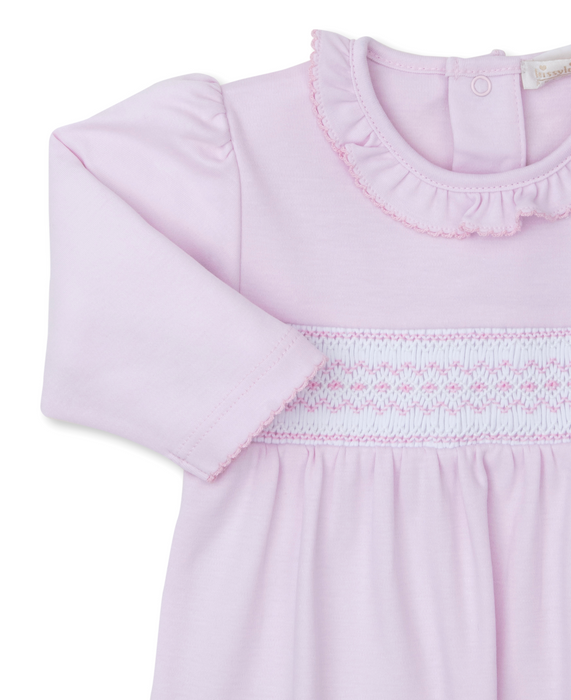 Hand Smocked Gown, Pink-F24