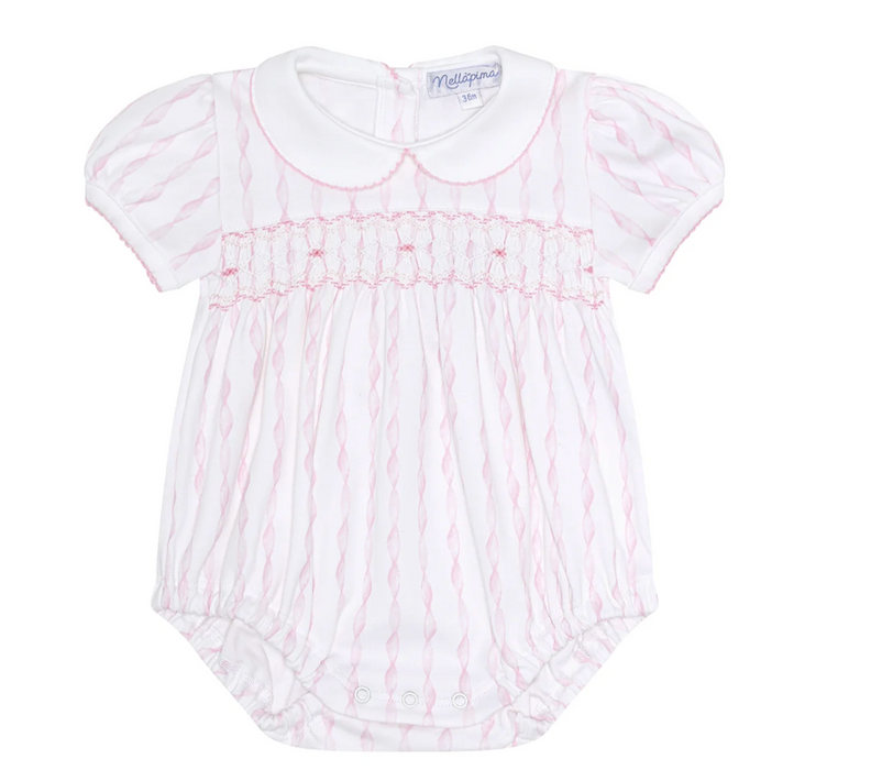Smocked Bubble, Pink Twirls