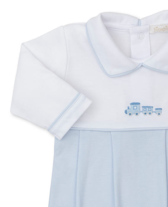 Playsuit with Hand Smocking, Train