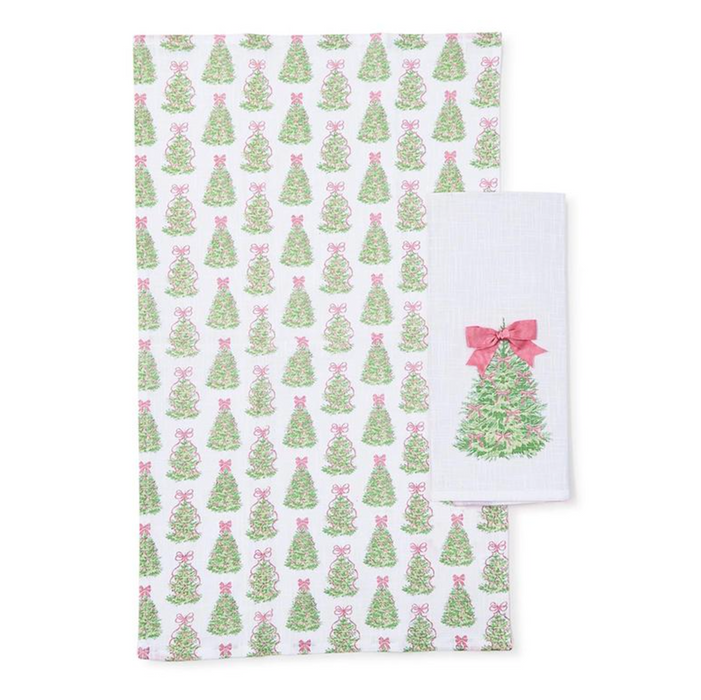 Bow-tiful Christmas Dish Towels, Set of 2